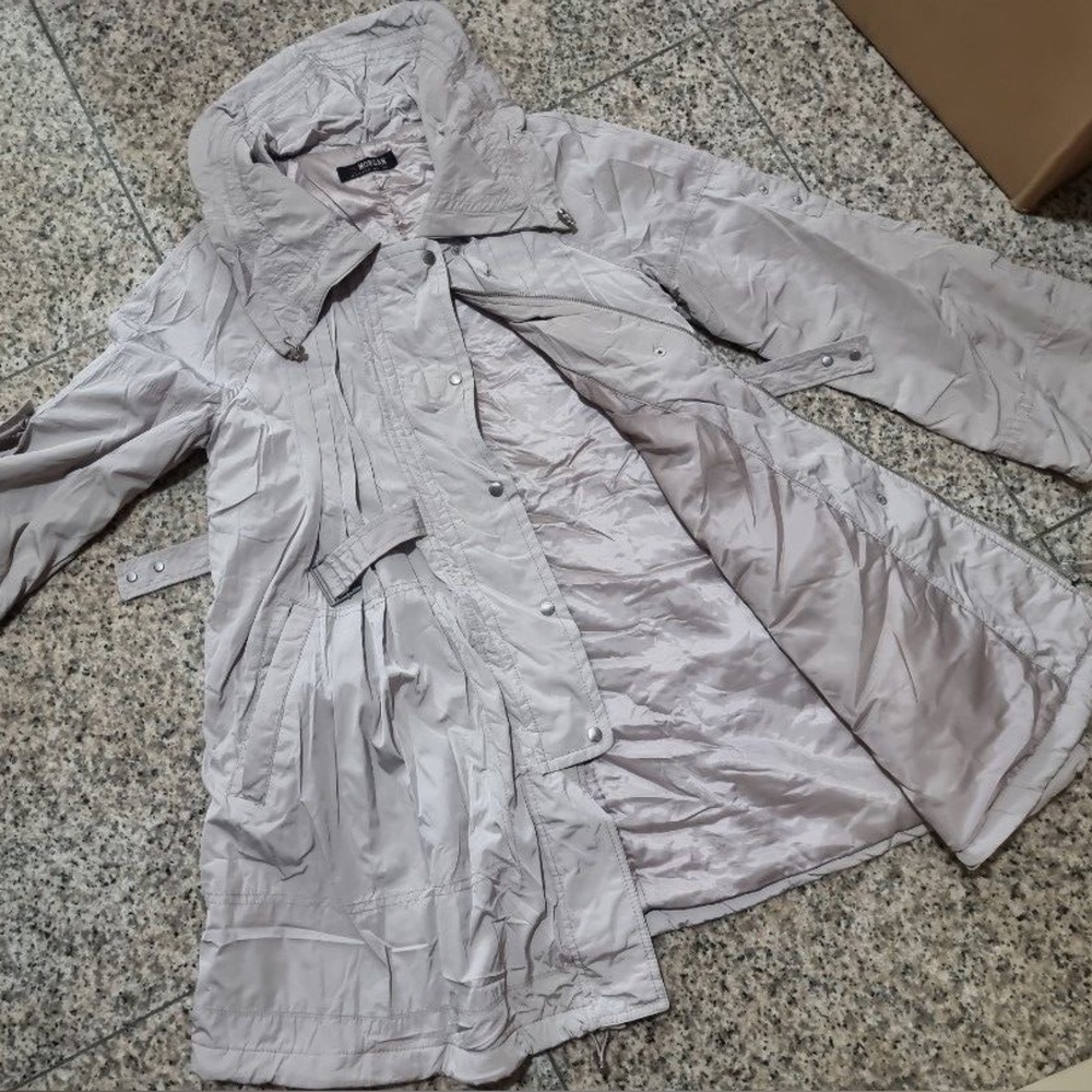 Morgan Taylor Chic Gray Trench Coat